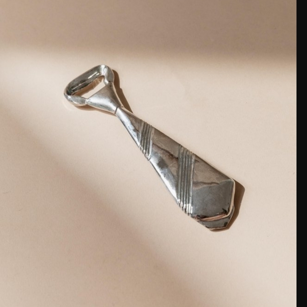 Princess House Metallic Tie Bottle Opener
